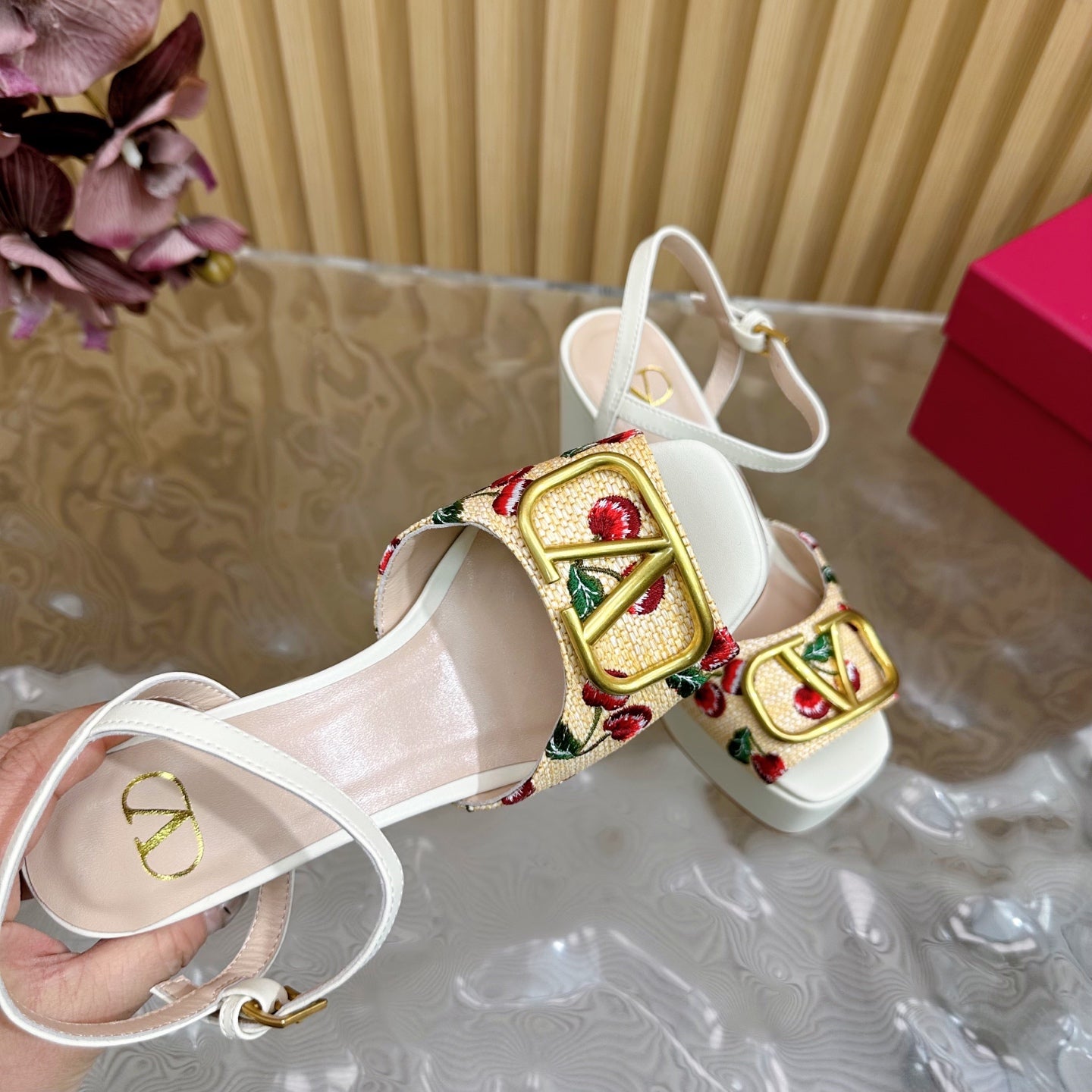 VT 2025 High Heels Sandals 110mm White Calfskin 286489