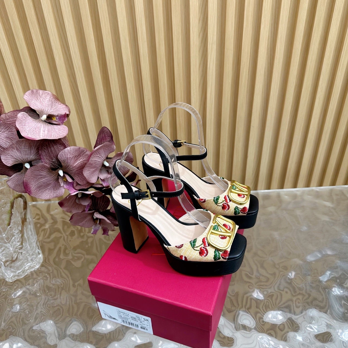 VT 2025 High Heels Sandals 110mm Black Calfskin 286490