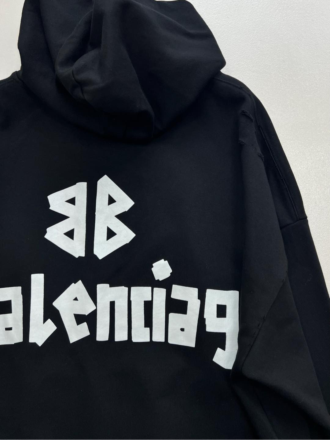 Balenciaga 25 Hoodie Black Cotton 0034