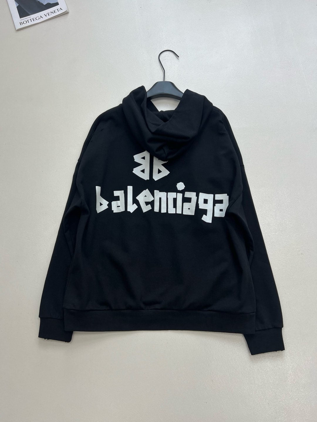 Balenciaga 25 Hoodie Black Cotton 0034