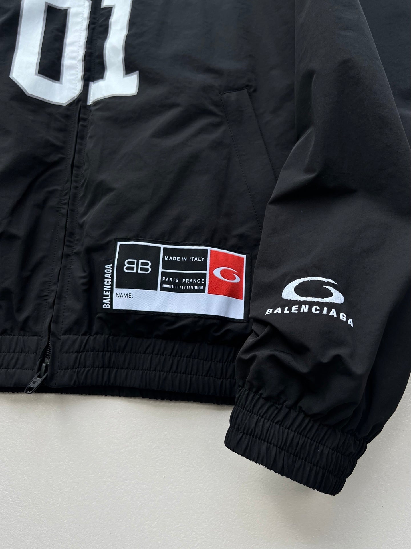 Balenciaga 25 Football Jacket Black Polyester 0038