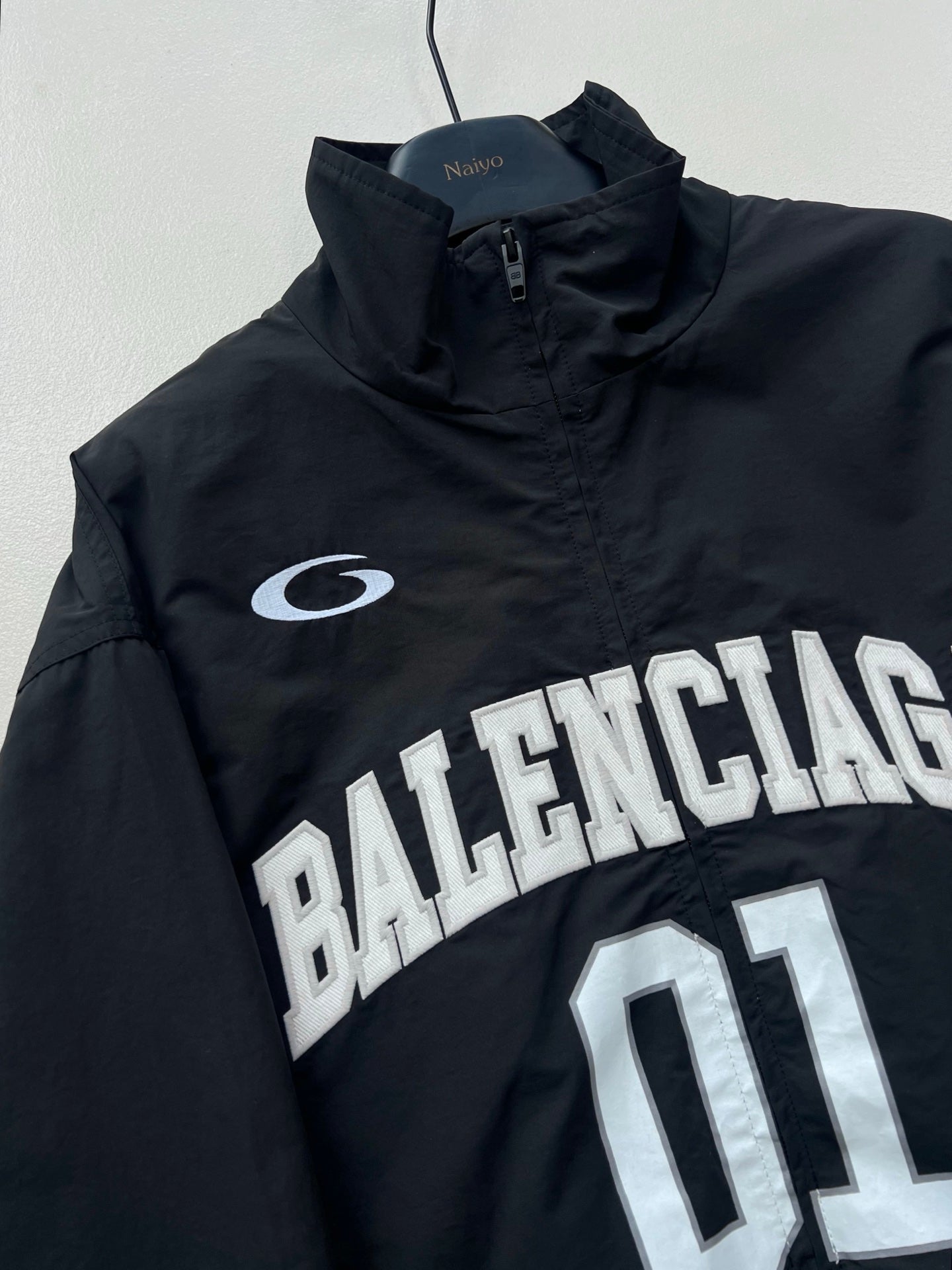 Balenciaga 25 Football Jacket Black Polyester 0038