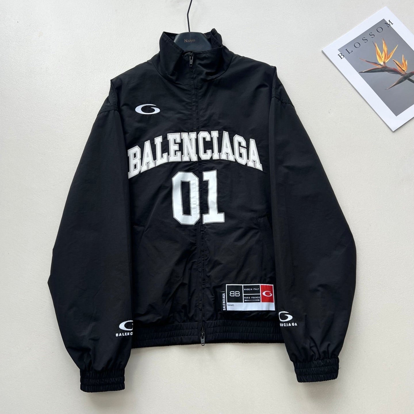 Balenciaga 25 Football Jacket Black Polyester 0038