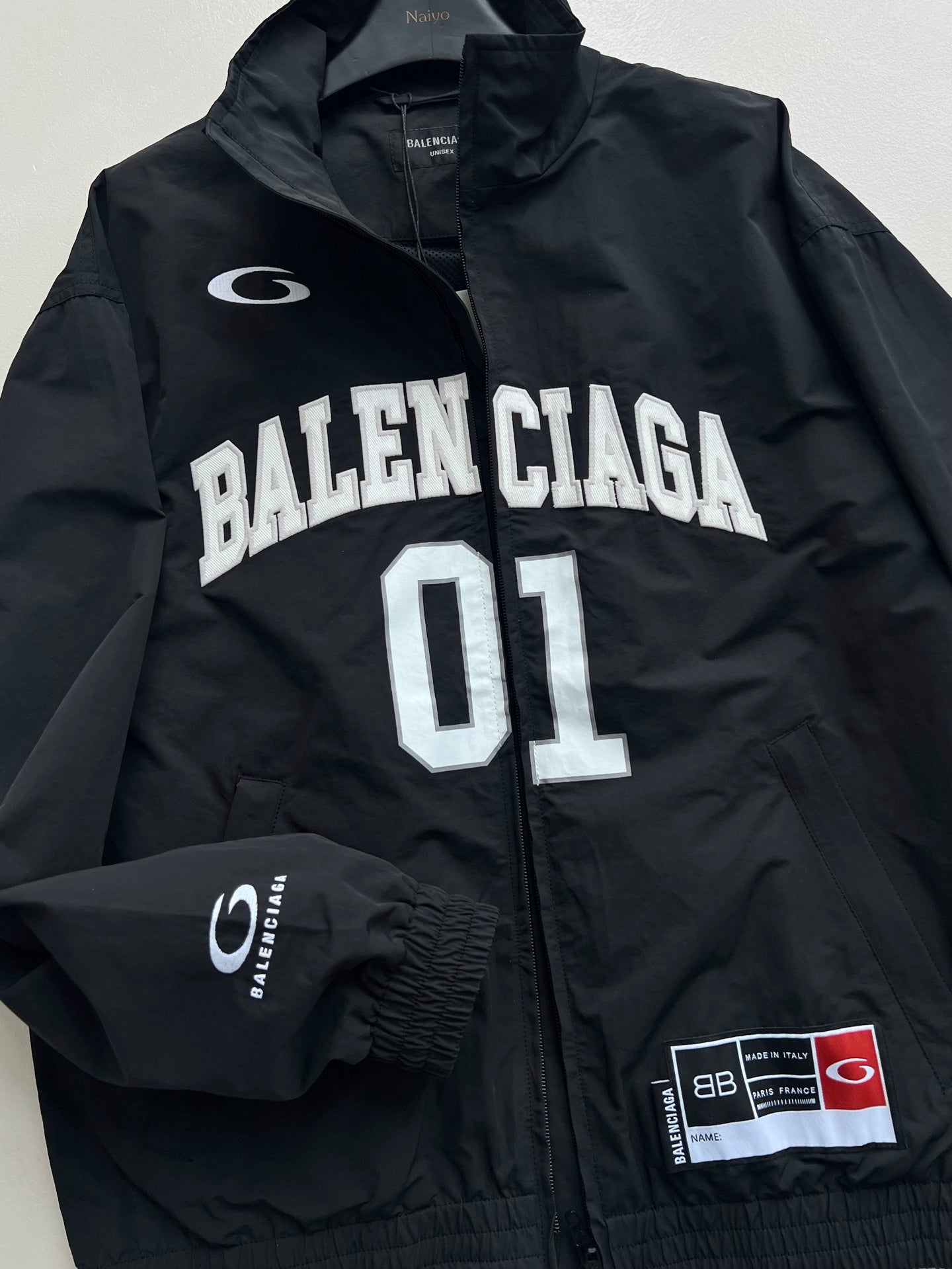 Balenciaga 25 Football Jacket Black Polyester 0038