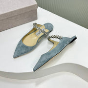 Jimmy Bing In Could Blue Suede Mules 587756