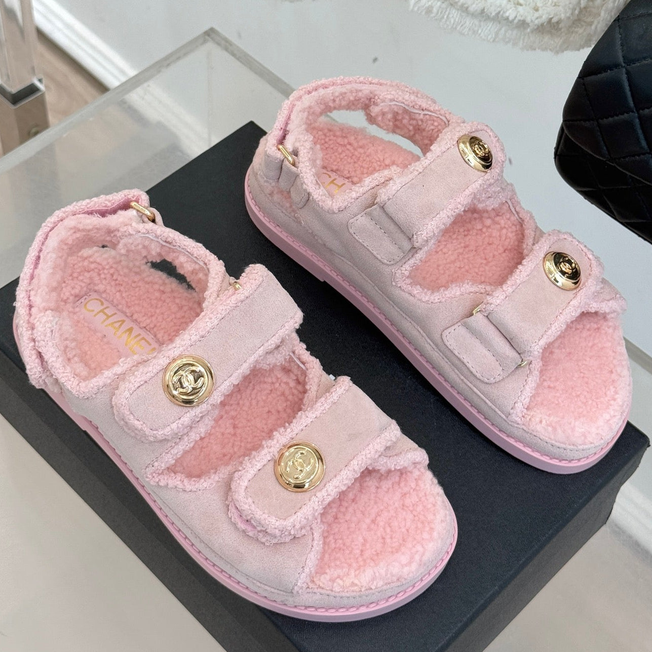 CC 26 Dad Sandal Pink Velvet Wool Velvet Wool 609761
