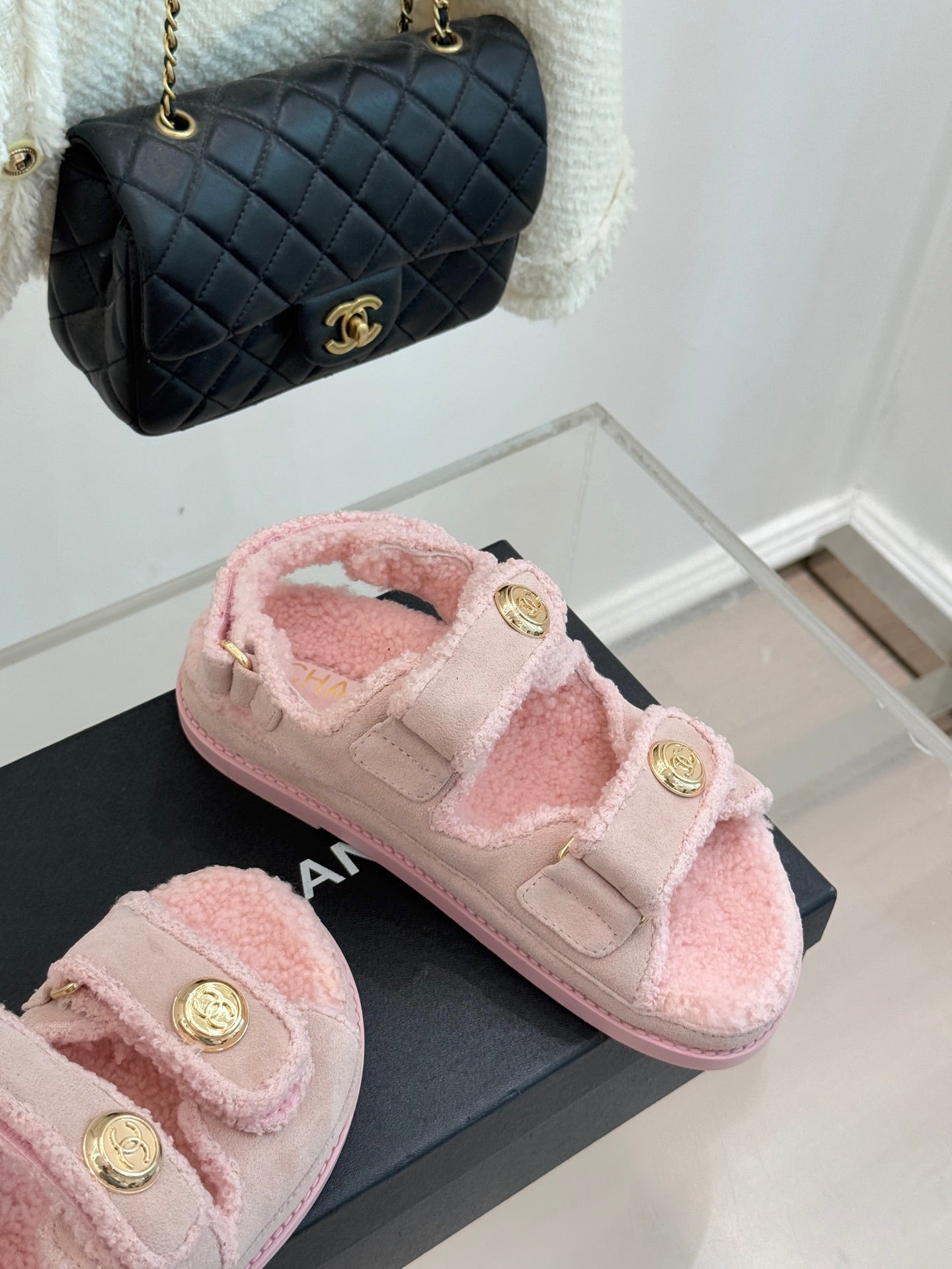 CC 26 Dad Sandal Pink Velvet Wool Velvet Wool 609761