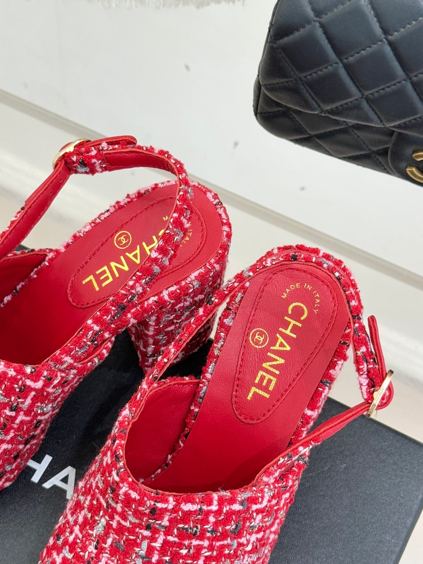 CC 26 Slingback Red Tweed Grosgrain 609986