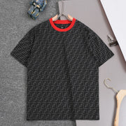 Fendi 2026 Men's T-Shirt Black Gray Cotton 824930