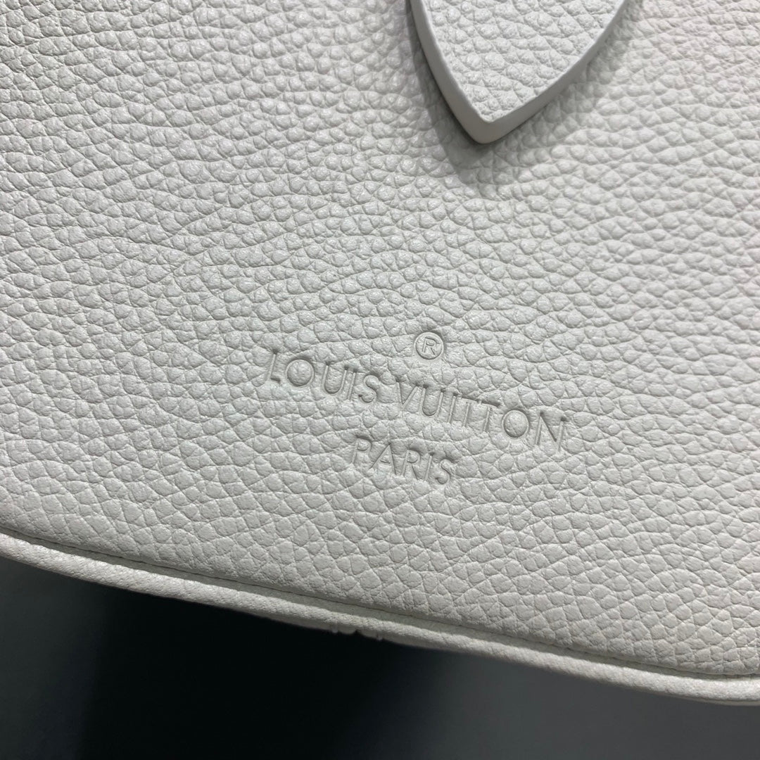 LV Speedy Bandouliere 20 Brume Gray Monogram Empreinte Leather 205495