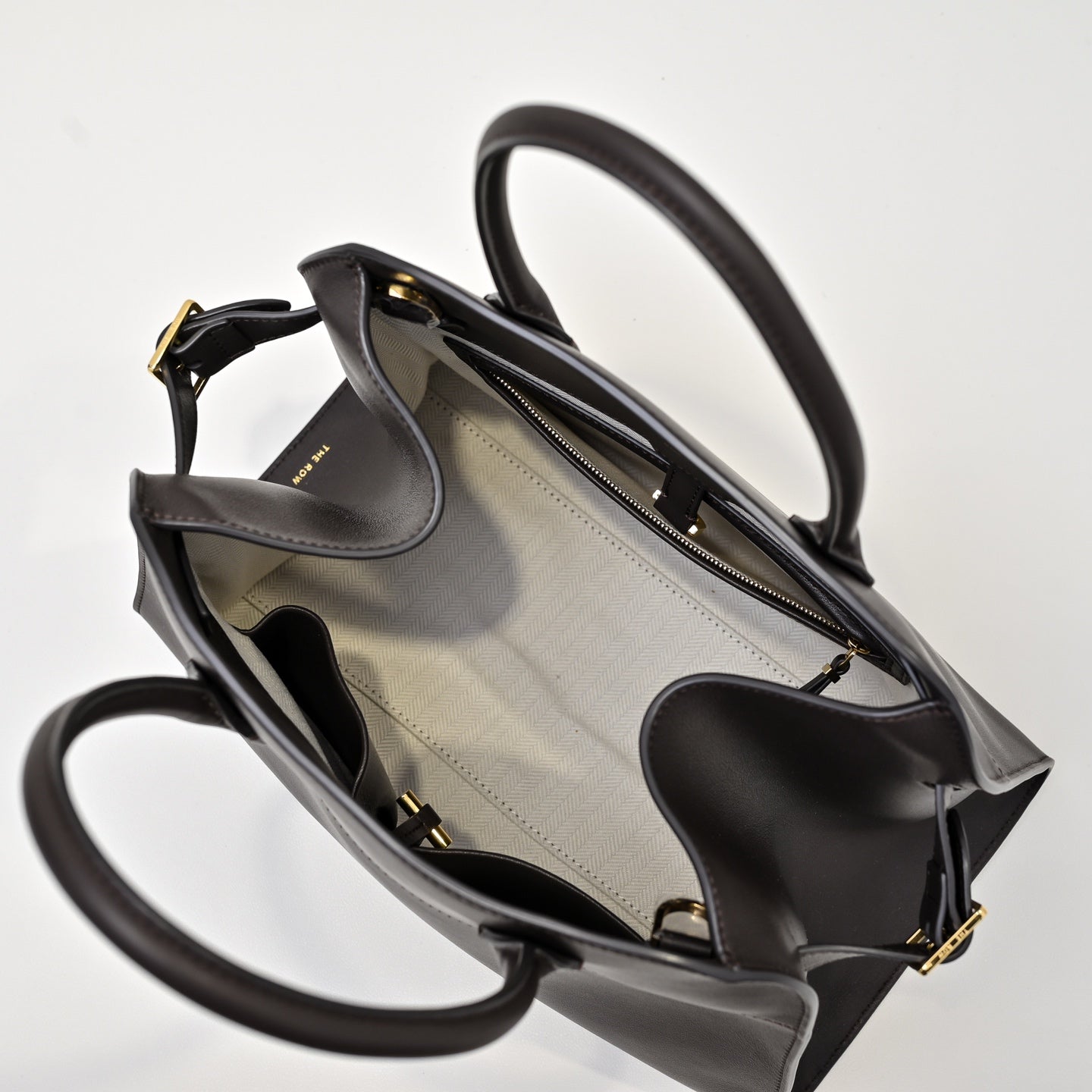 The Row Margaux 12 32cm Tote Bag In Calfskin