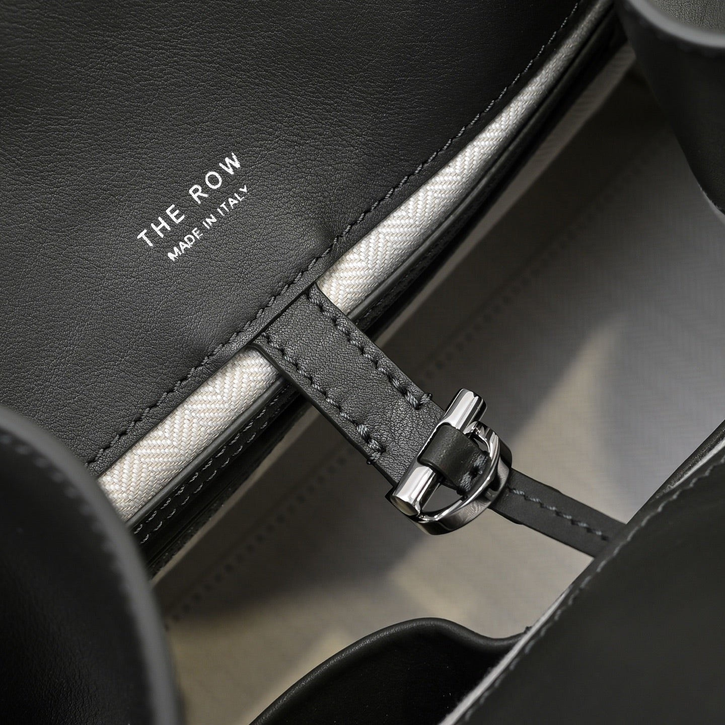 The Row Margaux 12 32cm Tote Bag In Calfskin