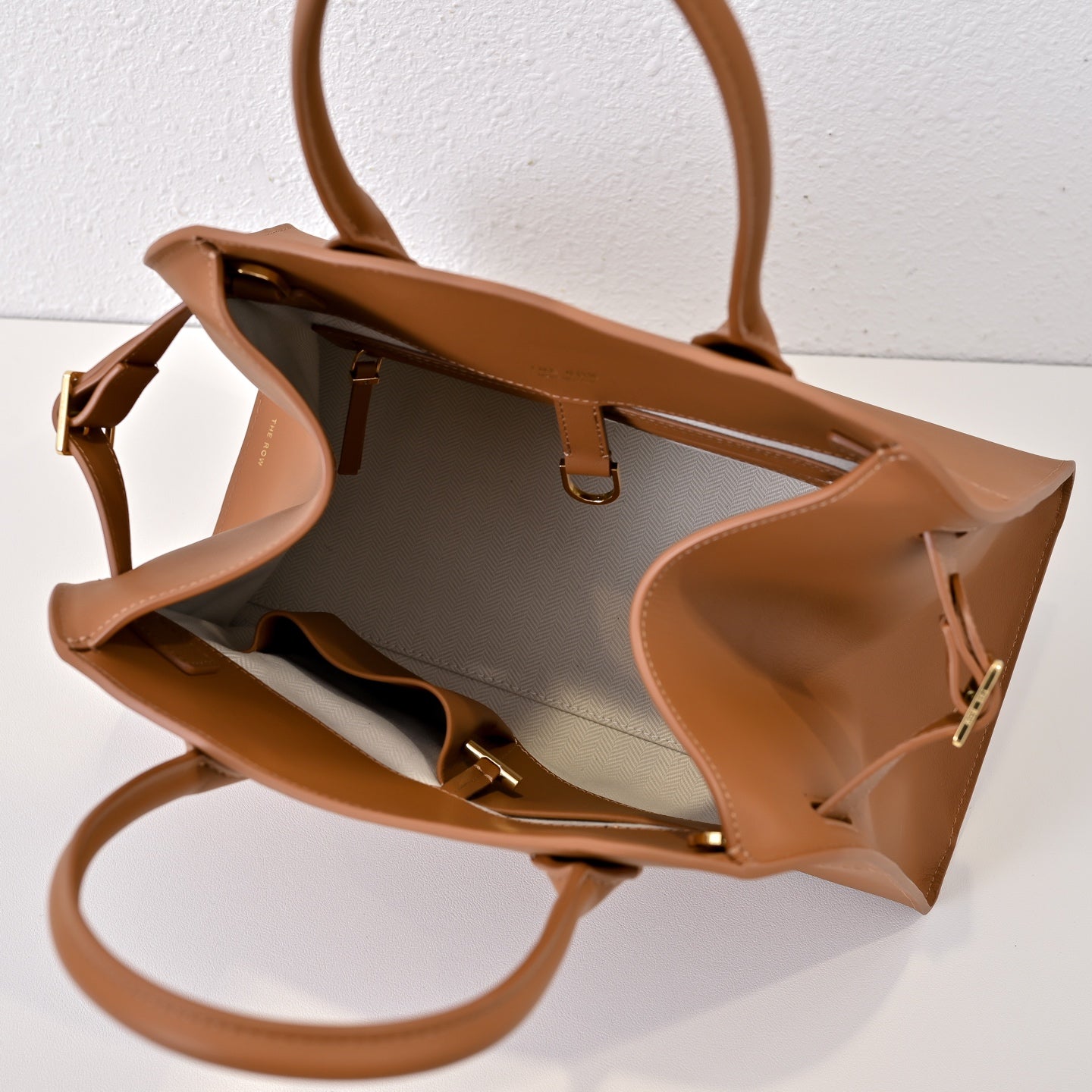 The Row Margaux 12 32cm Tote Bag In Calfskin