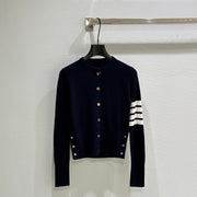 Miumiu 2026 Horse Cardigan Navy Blue Wool