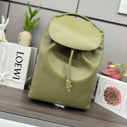 Loewe 2025 Flamenco Backpack 40cm Olive Green Calfskin 274688