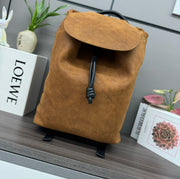 Loewe 2025 Flamenco Backpack 40cm Black Brown Leather Suede 274692