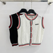 Miumiu 2026 Color-blocked Striped Knit Vest Wool Cashmere 179476