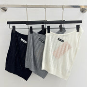 Miumiu 2026 Off-shoulder Hollowed-out Knit Camisole Wool 445545