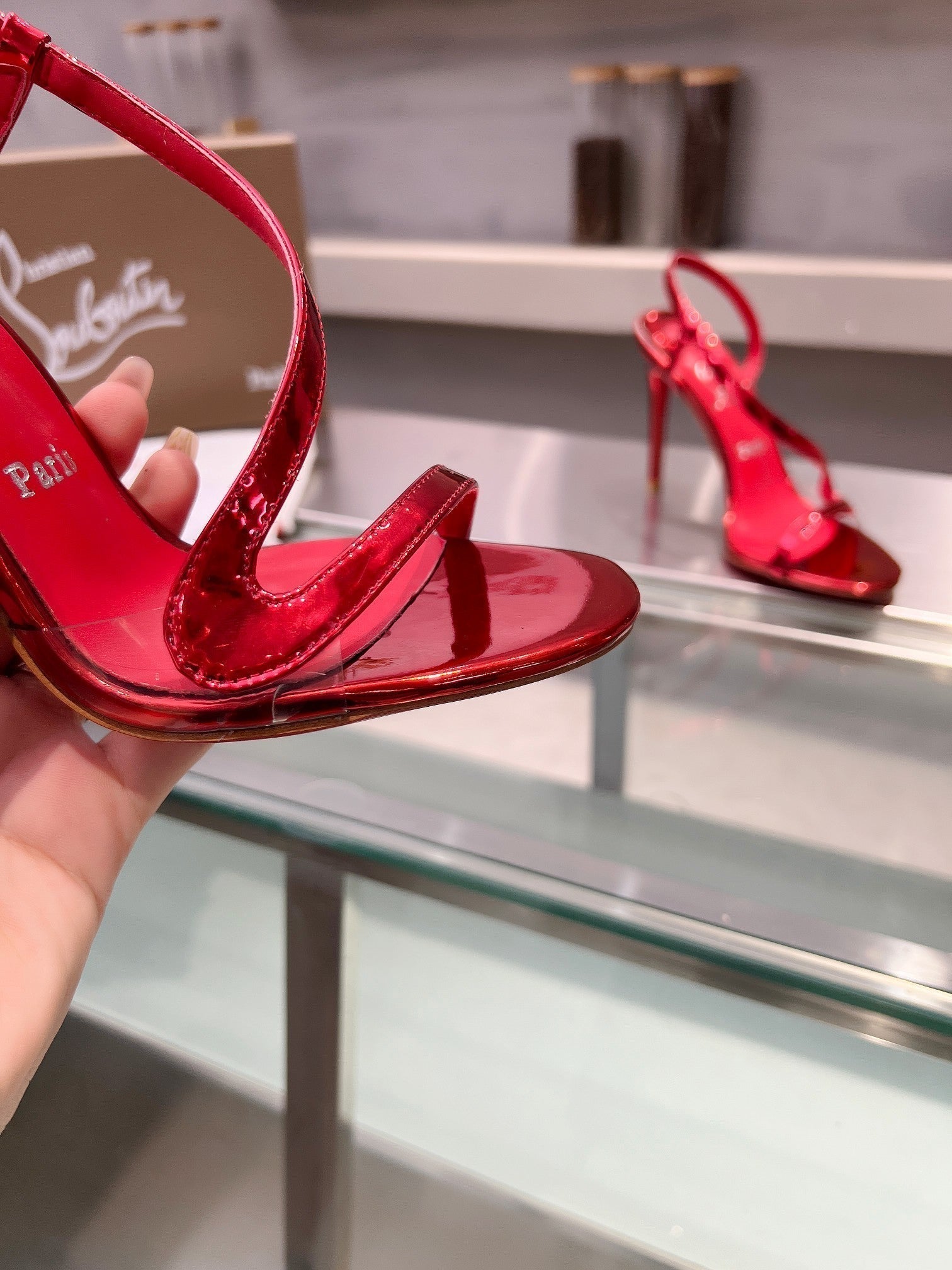 CL Rosalie 105mm Sandals Leather and PVC 251036