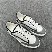 HM Men's Get Sneaker White Grey Calfskin 336084