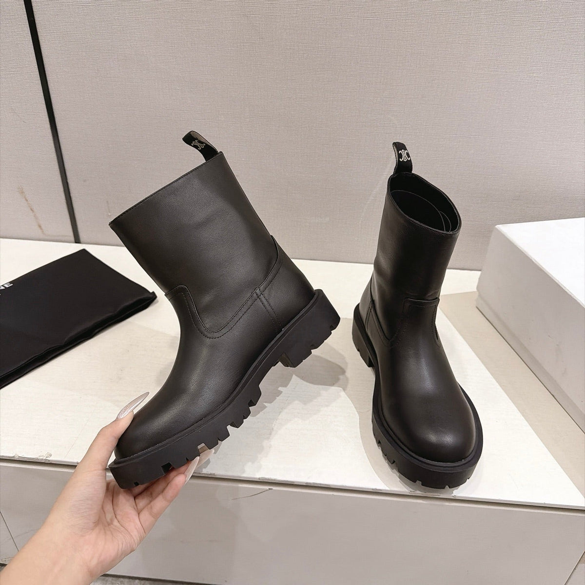 Celine 2026 Margaret Boots Leather 101100