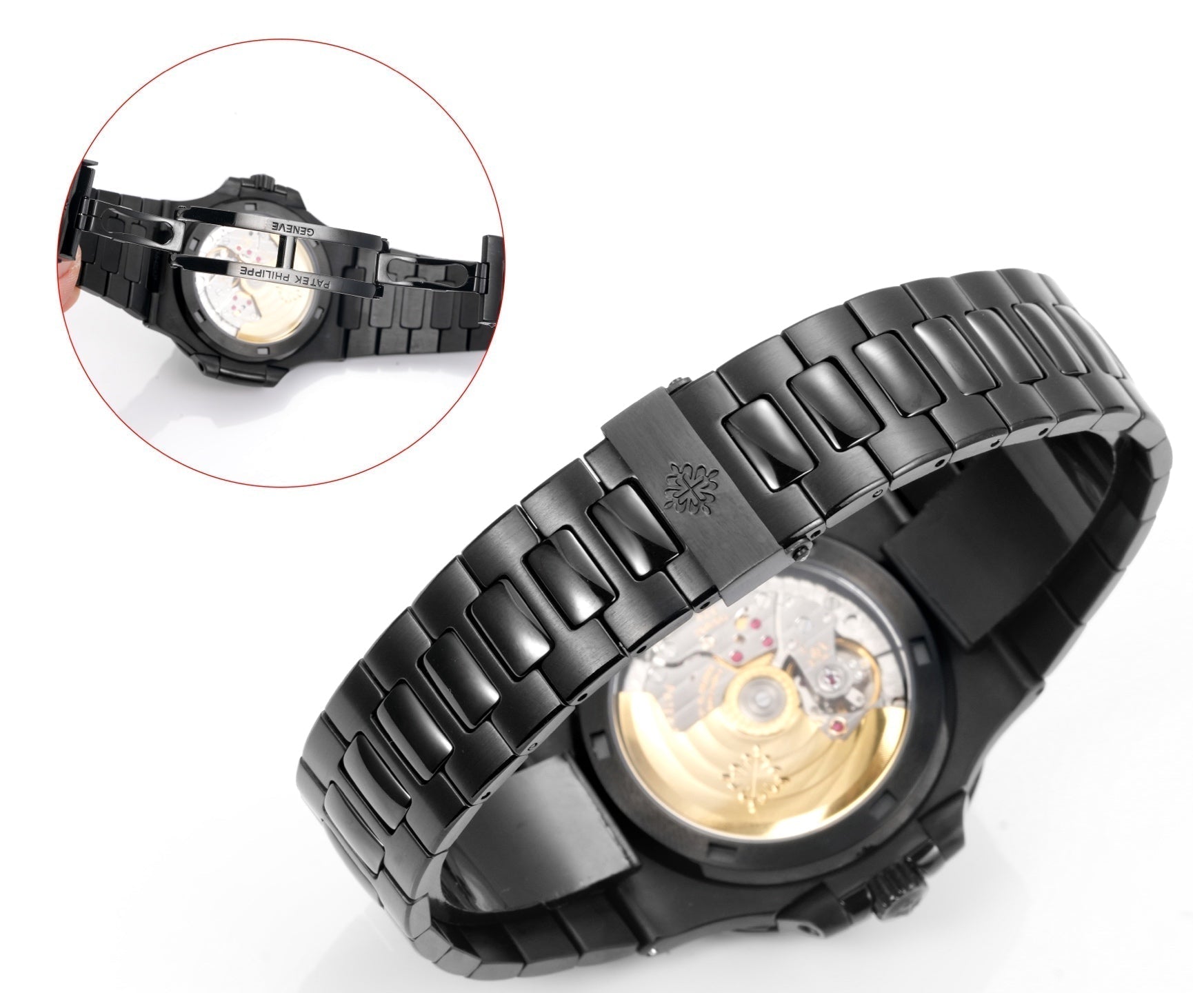 Patek Philippe Nautilus 5711 Yellow Dial Black Case Watch