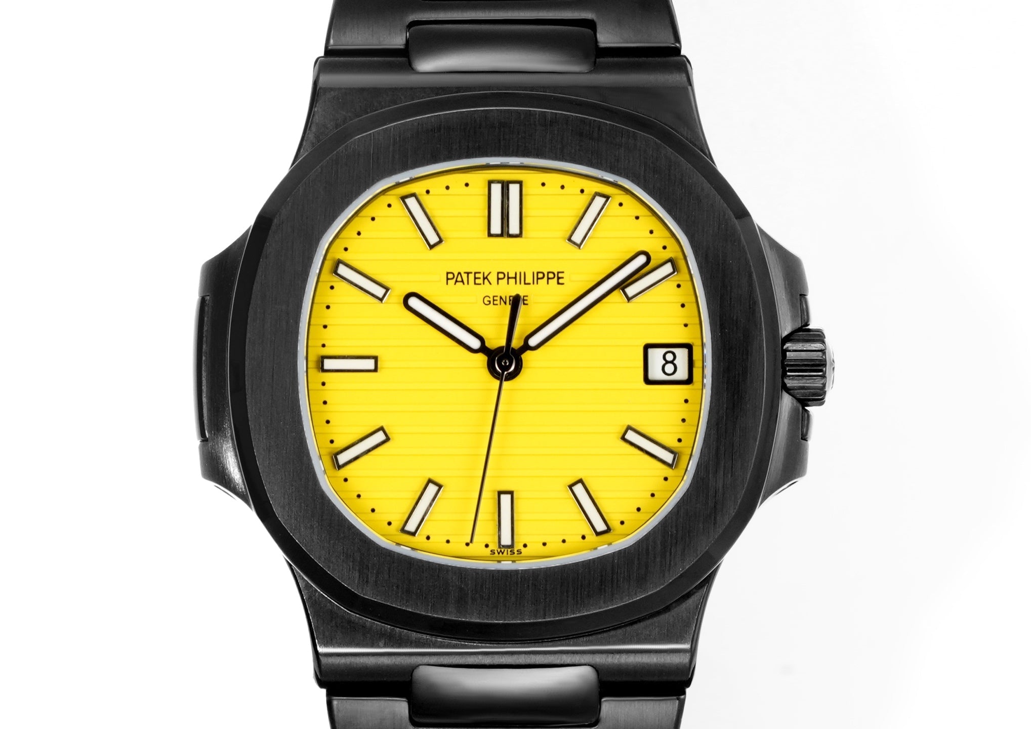 Patek Philippe Nautilus 5711 Yellow Dial Black Case Watch