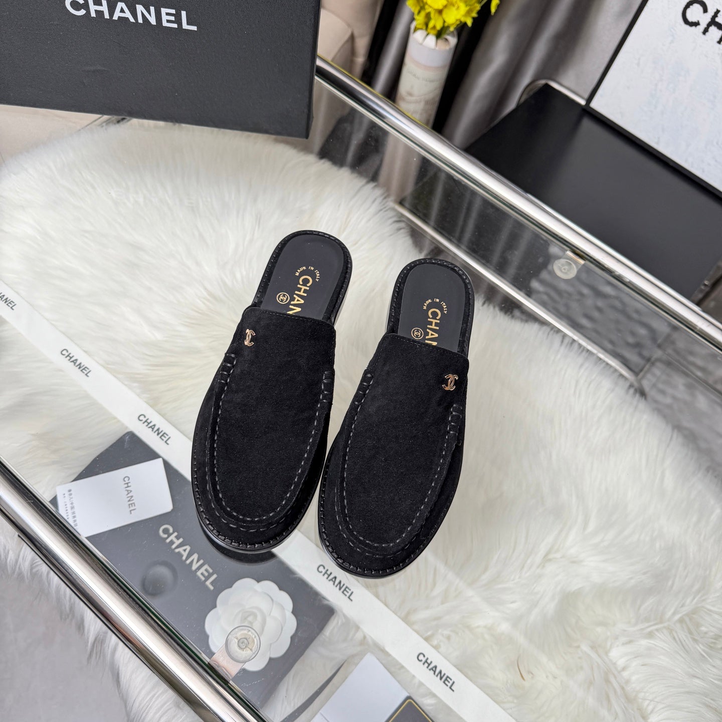 CC 26 Mule Black Suede Calfskin 3608718