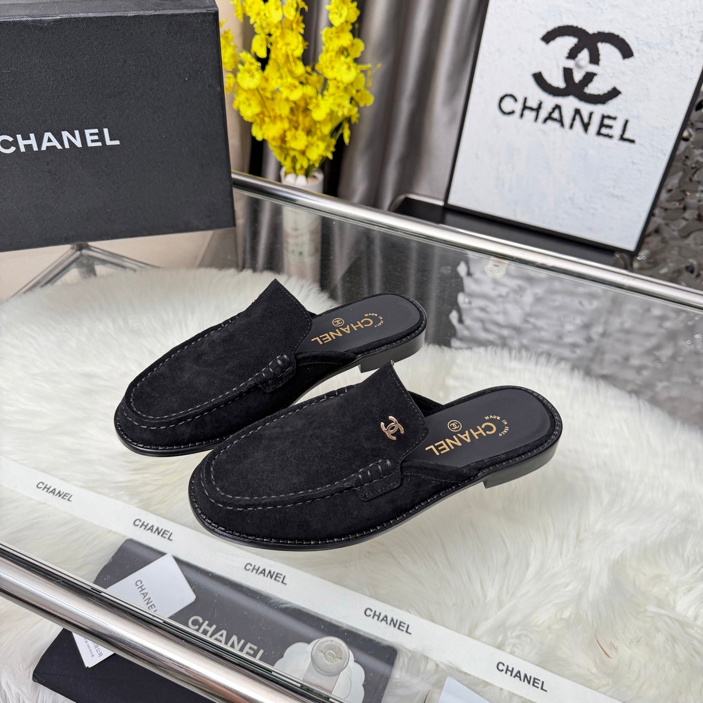 CC 26 Mule Black Suede Calfskin 3608718