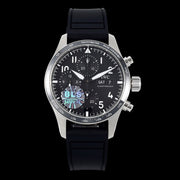 IWC Pilot 41mm Black Dial Steel Case Rubber Strap