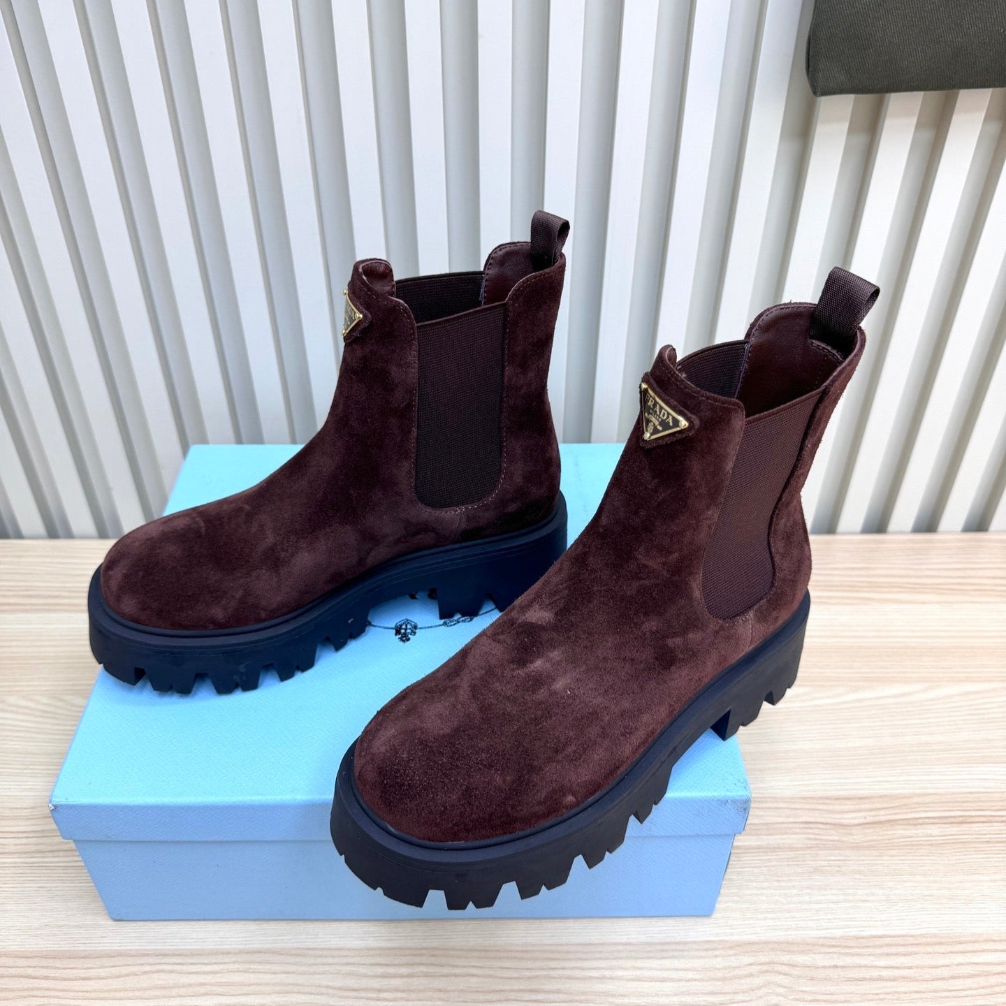 PRA ankle boots burgundy brown suede 443665