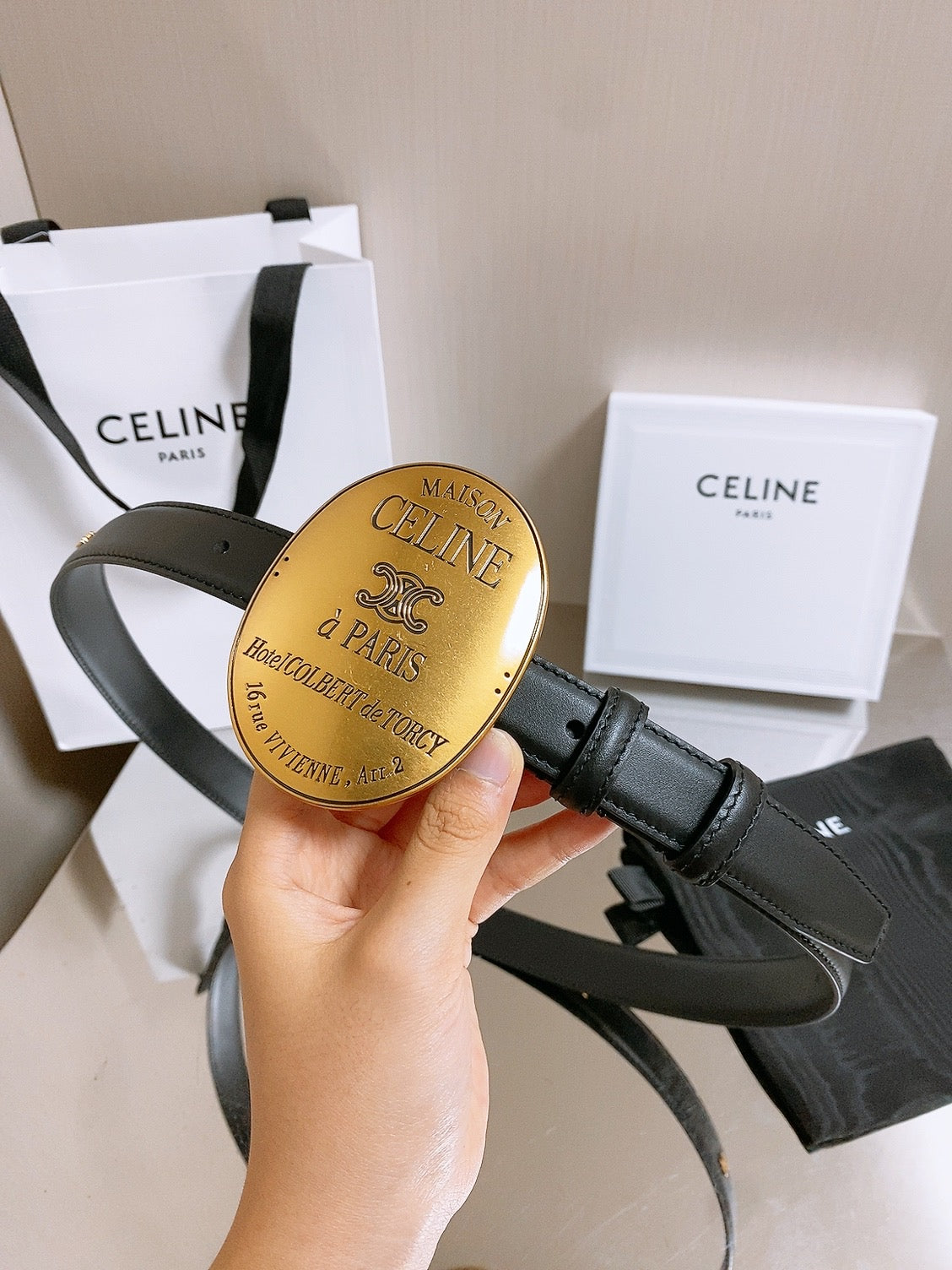 Celine 2026  Maison Belt 25mm Leather