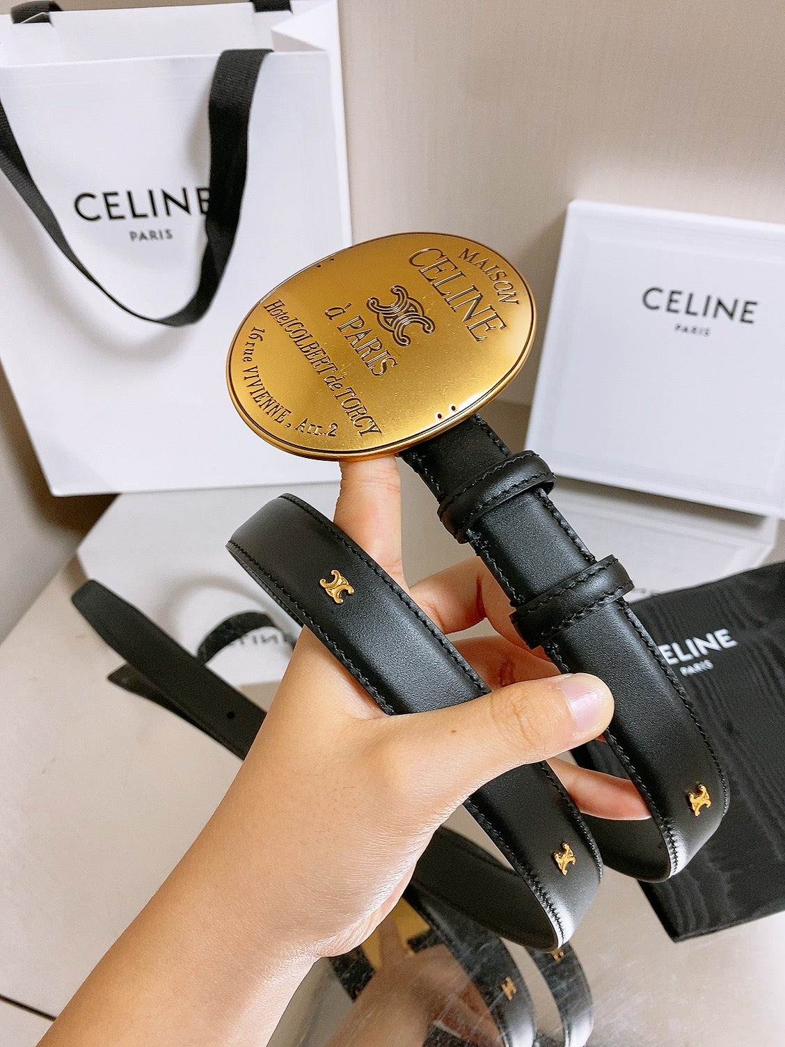 Celine 2026  Maison Belt 25mm Leather