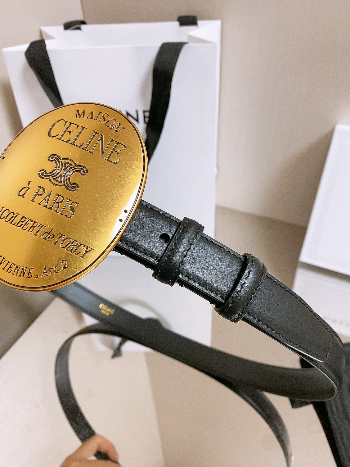 Celine 2026  Maison Belt 25mm Leather