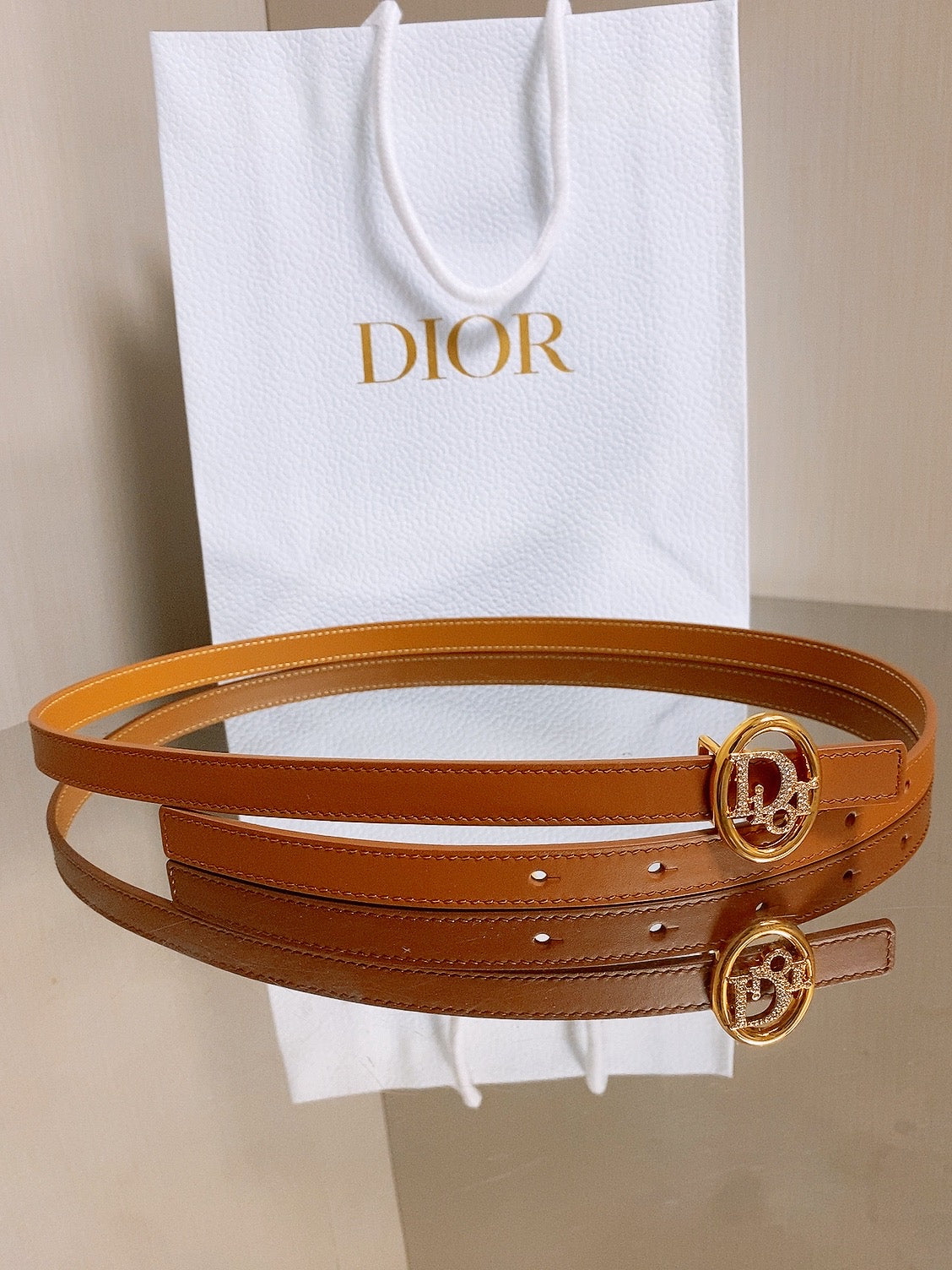 Dior 2026 30 Montaigne Reversible Belt 15mm Calfskin