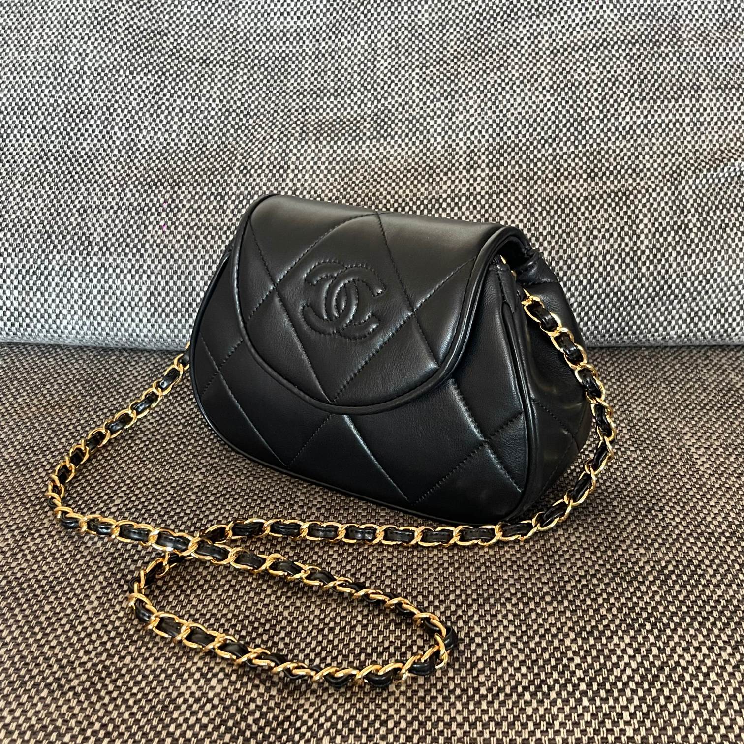 Chanel 2026 Matelasse Coco Mark Bag 22cm Black Lambskin