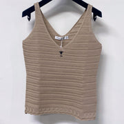 Dior 2026 Knitted Tank Top V-neckline Brown Polyamide 479869