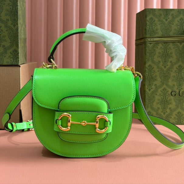 Gucci Horsebit Bag Green Leather 239807