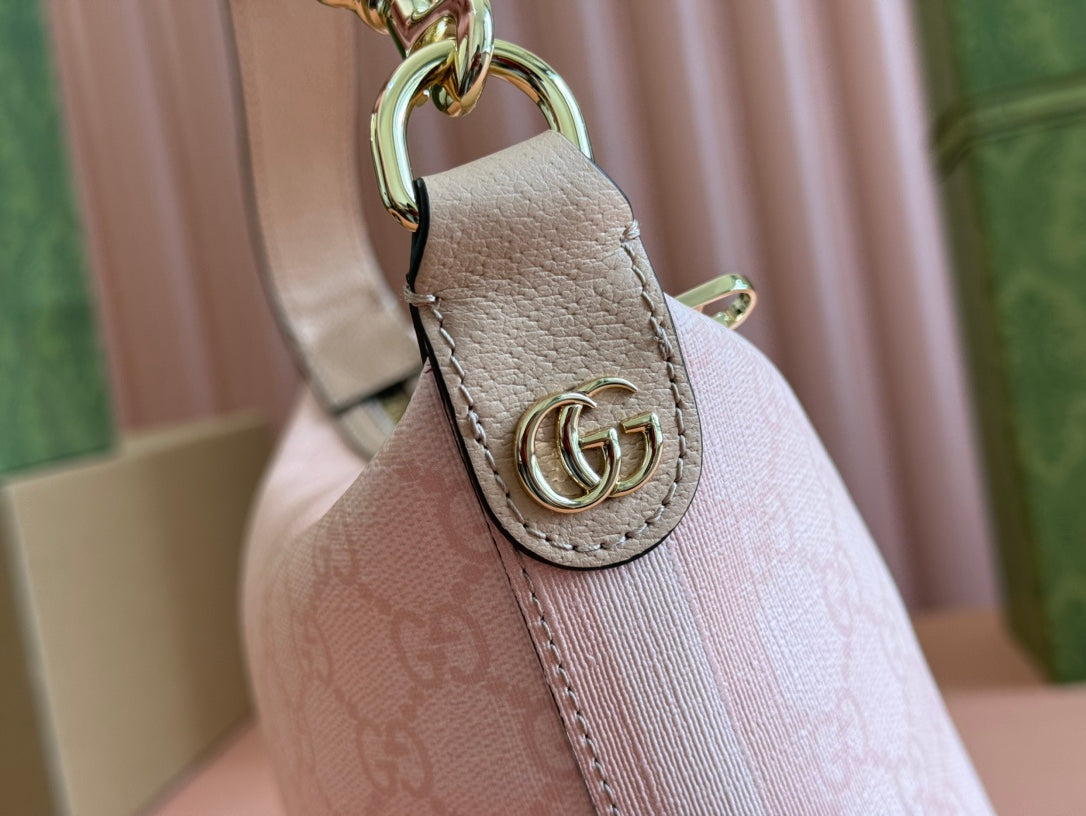 Gucci Ophidia 20cm Bag Pink  Canvas 239922