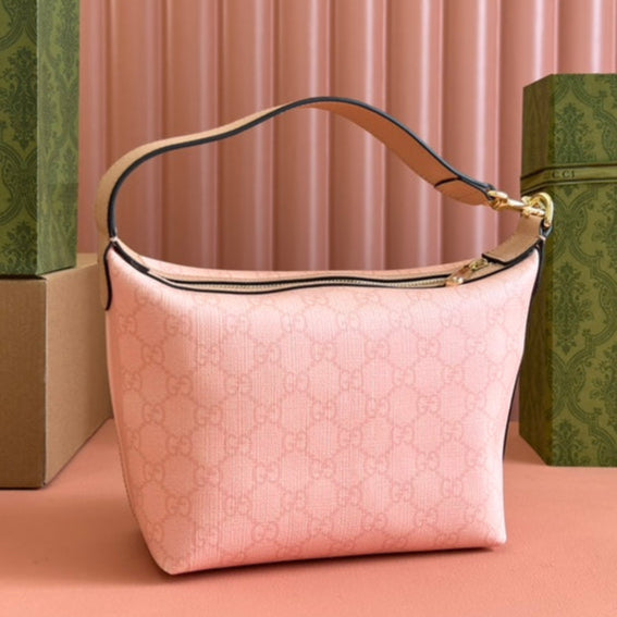 Gucci Ophidia 20cm Bag Pink  Canvas 239922