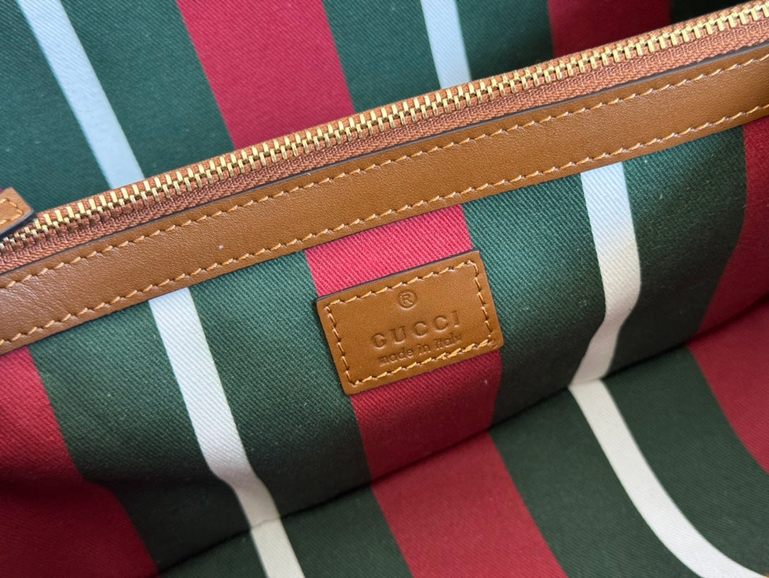 Gucci Ophidia 31cm Bag Ebony Brown Canvas 248566