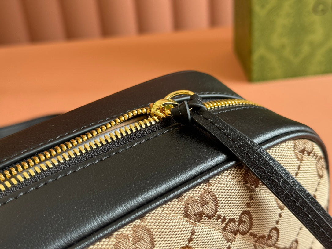 Gucci Marmont Bag 24 Beige mix Brown Canvas 240076