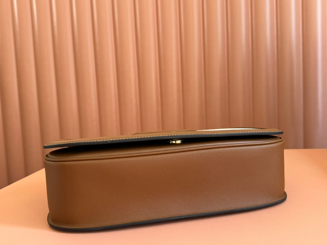 Gucci Blondie 32 Bag Brown White Leather Canvas 239897