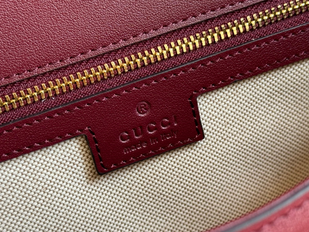 Gucci Blondie 32 Bag Rosso Ancora Red Leather 239905