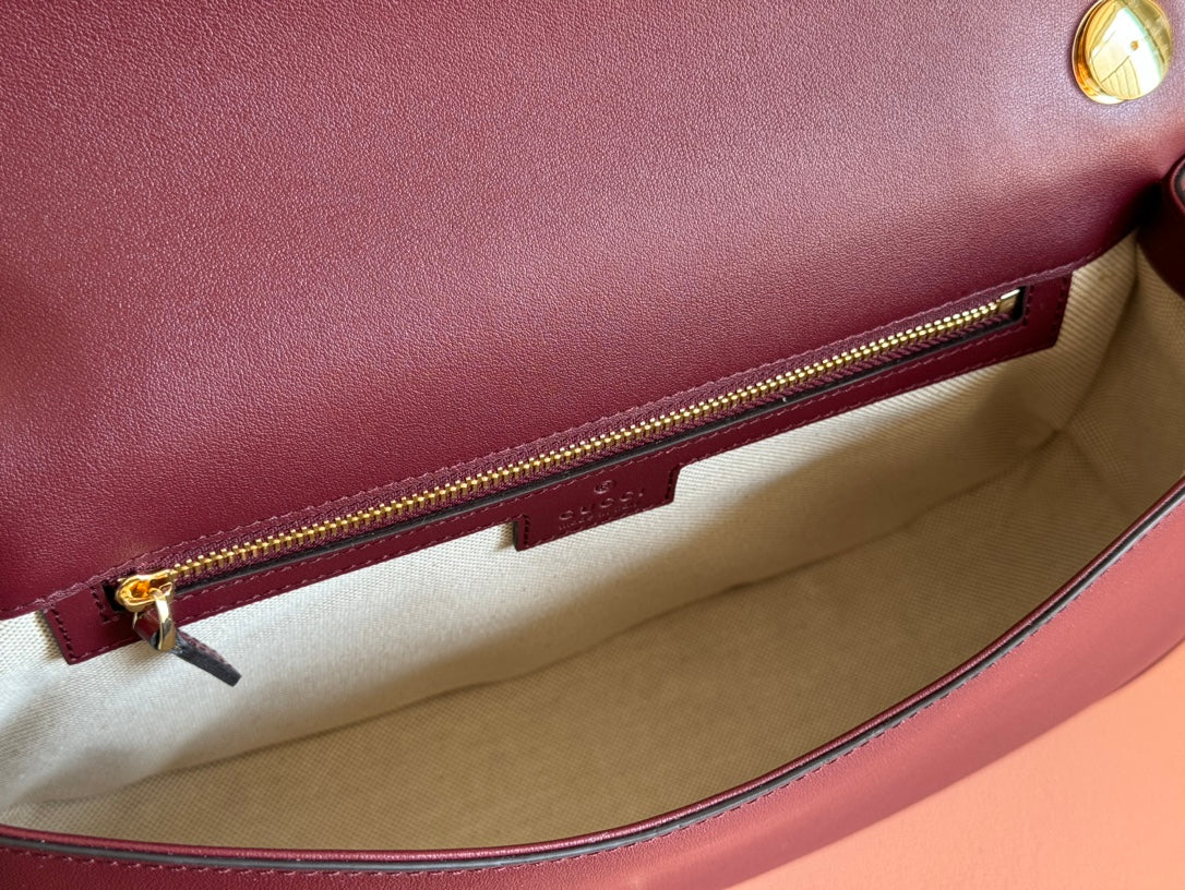 Gucci Blondie 32 Bag Rosso Ancora Red Leather 239905