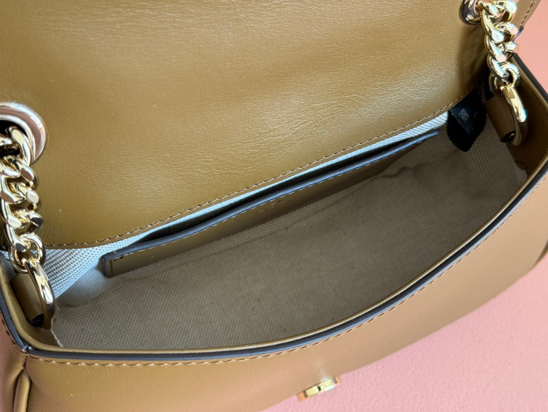 Gucci Blondie Small Shoulder Bag 26 Brown Suede Calfskin 272178