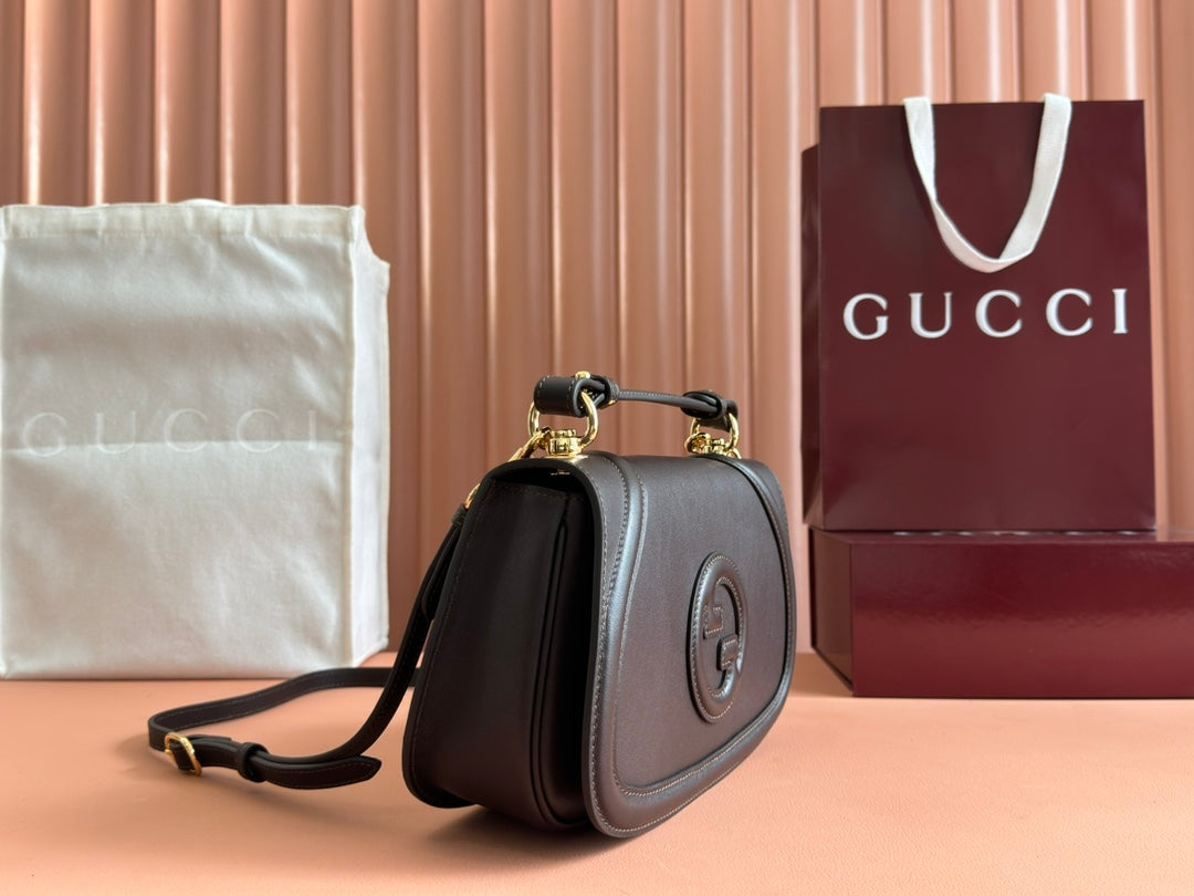 Gucci Blondie 32 Bag Dark Brown Leather 239909