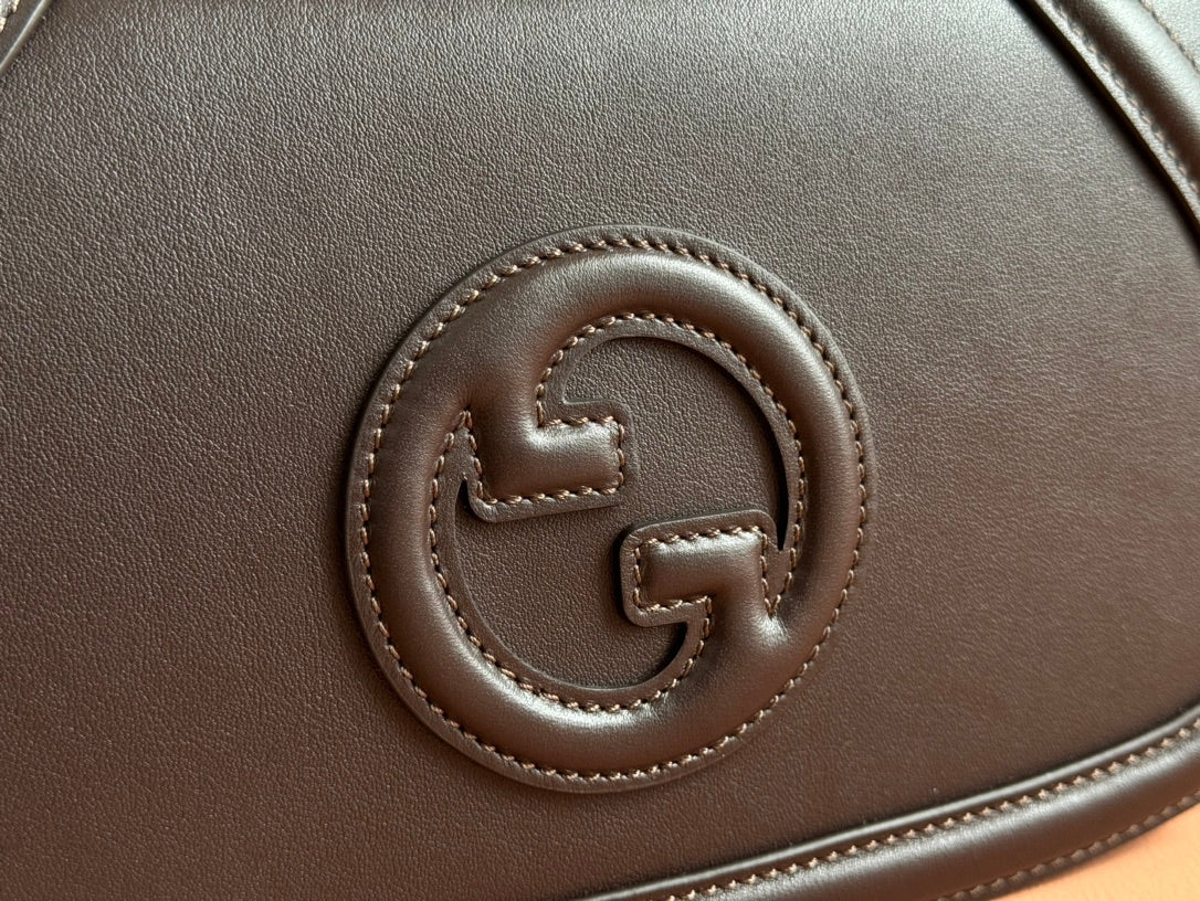 Gucci Blondie 32 Bag Dark Brown Leather 239909