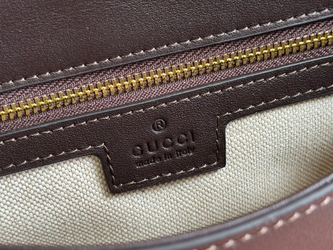 Gucci Blondie 32 Bag Dark Brown Leather 239909