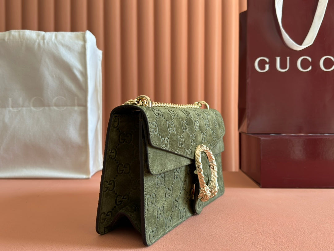 Gucci Dionysus Bag Green Suede Leather 244472